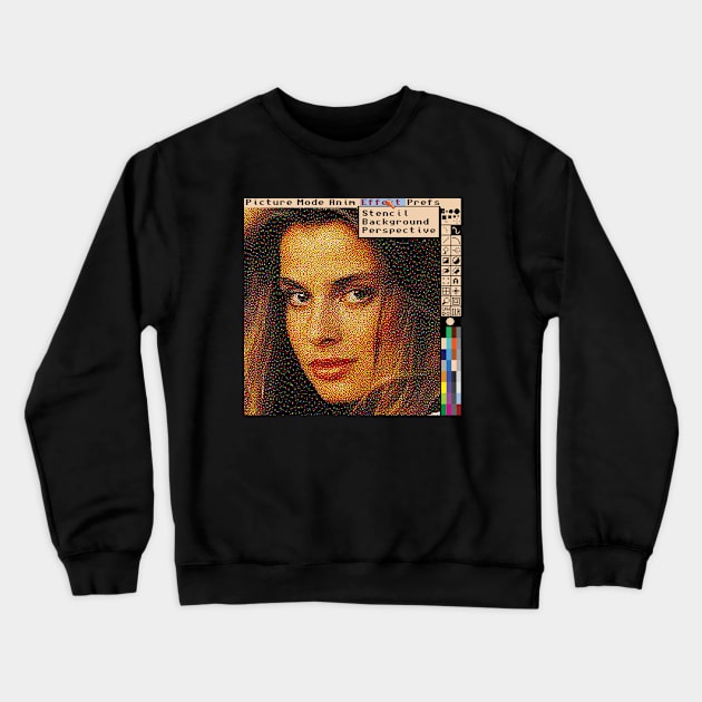 Amiga Deluxe Paint Crewneck Sweatshirt by haunteddata